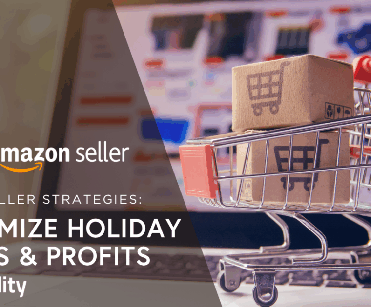 Payability Q4 Amazon Reseller Guide – Holiday Sales Strategies Banner. Featuring a shopping cart on a laptop. Maximize holiday sales & profits.